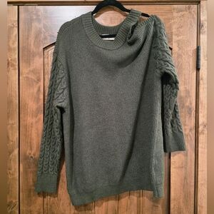 Olive Cable Knit Sweater
